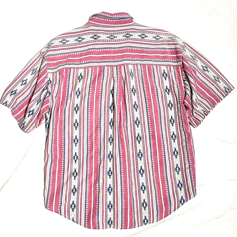 Vintage 90s Point Zero Southwestern Style Button Down Men's Shirt, Size XL - Picture 2 of 8